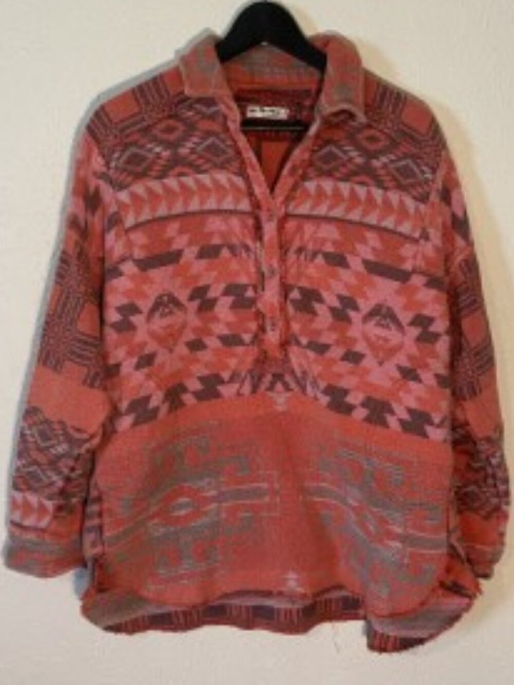 We The Free Cotton Tribal Print Pullover Shirt, Size Small